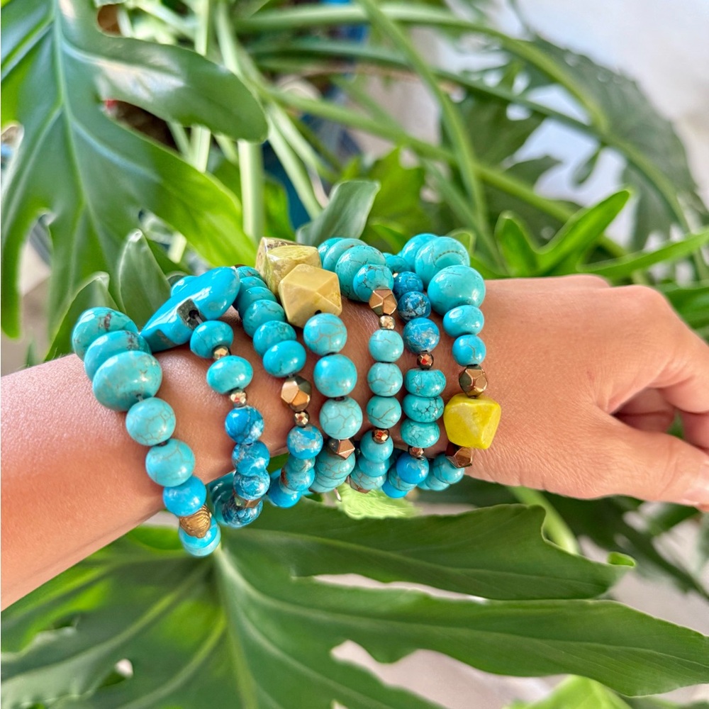 Calm & Stability - Howlite & Hematite bracelet (one)